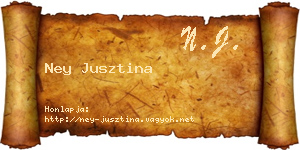 Ney Jusztina névjegykártya